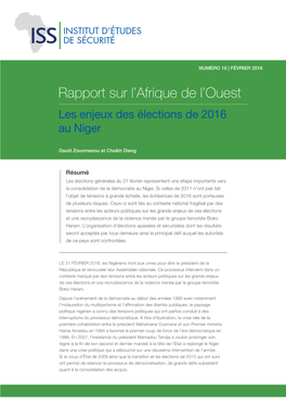 Rapport Sur L'afrique De L'ouest