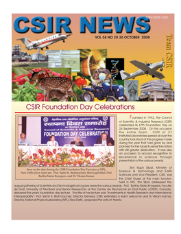 CSIR Foundation Day Celebrations