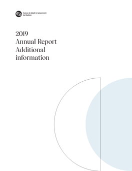 2019 Annuel Report Additional Informations