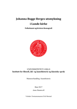 Johanna Bugge Berges Utsmykning I Lunde Kirke