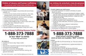 Human Trafficking Poster in English and Spanish