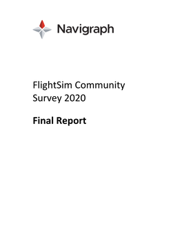 Flightsim Community Survey 2020 Final Report