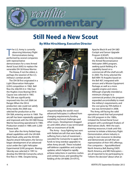 Still Need a New Scout by Mike Hirschberg, Executive Director
