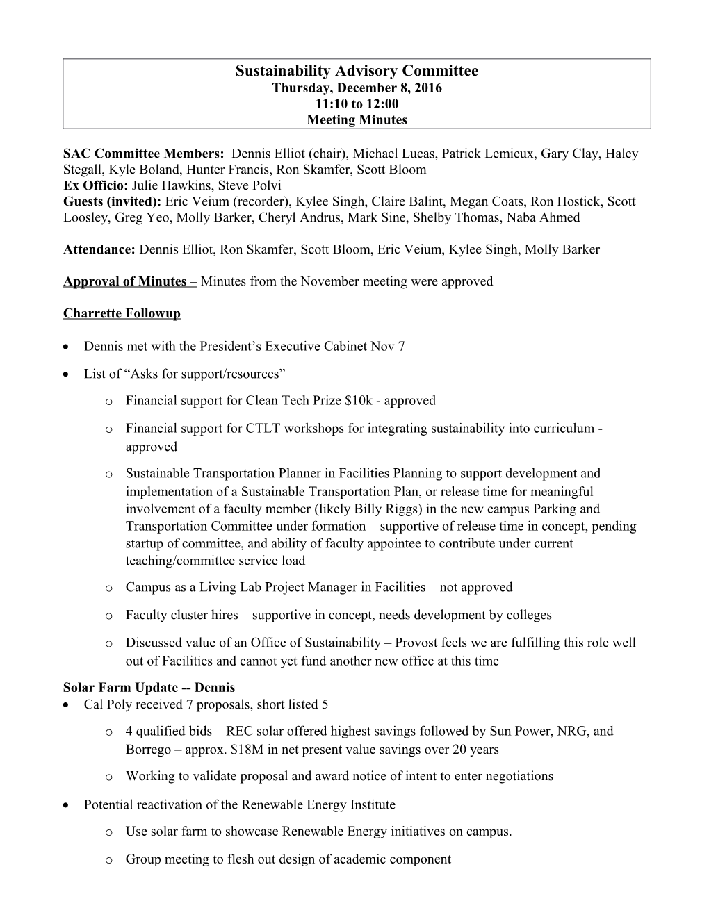 Sustainability Advisory Committee s1