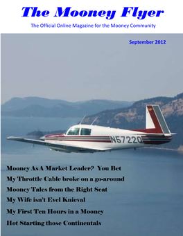 The Mooney Flyer the Official Online Magazine for the Mooney Community