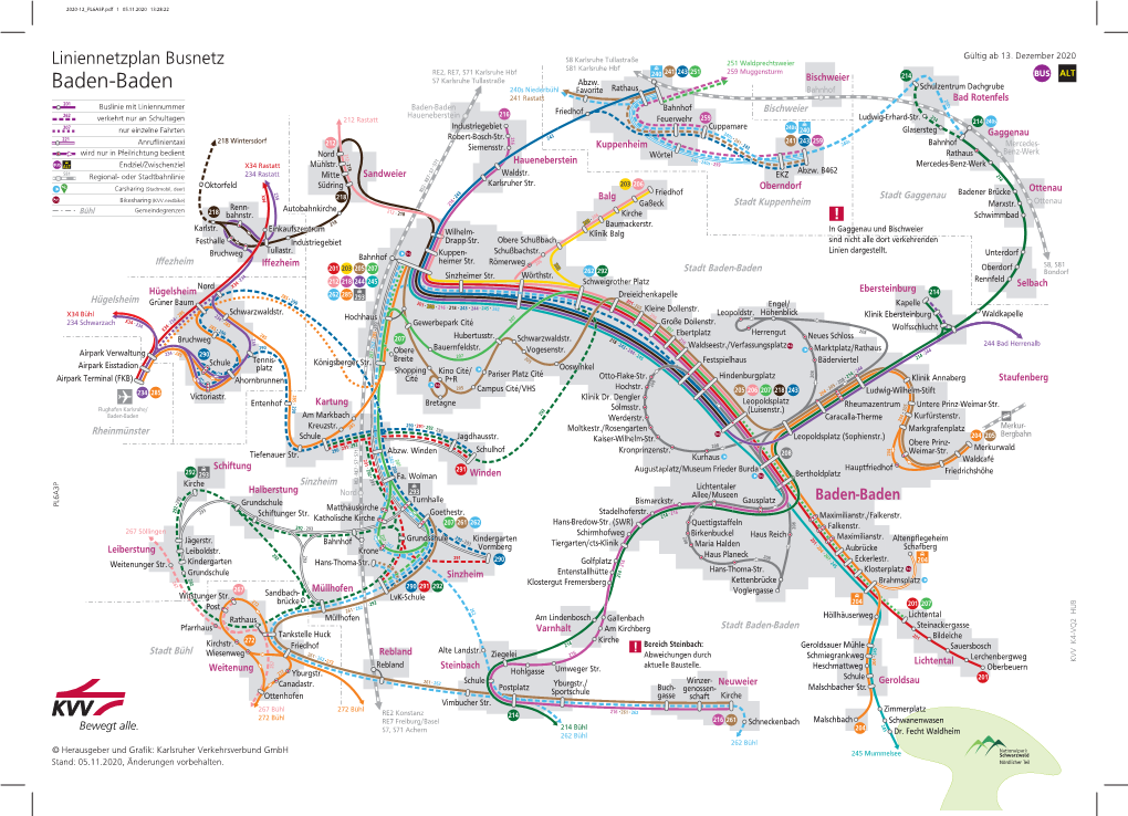 KVV-Liniennetzplan Baden-Baden
