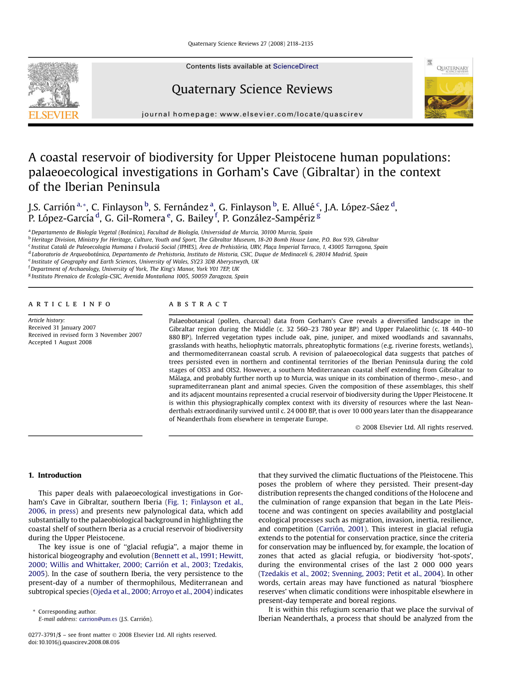 A Coastal Reservoir of Biodiversity for Upper Pleistocene