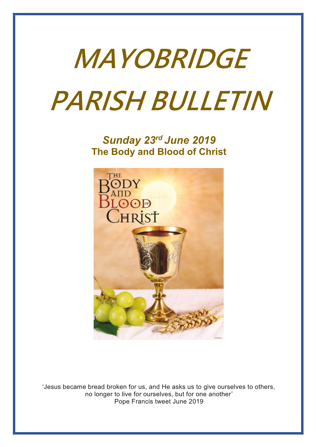 Mayobridge Parish Bulletin