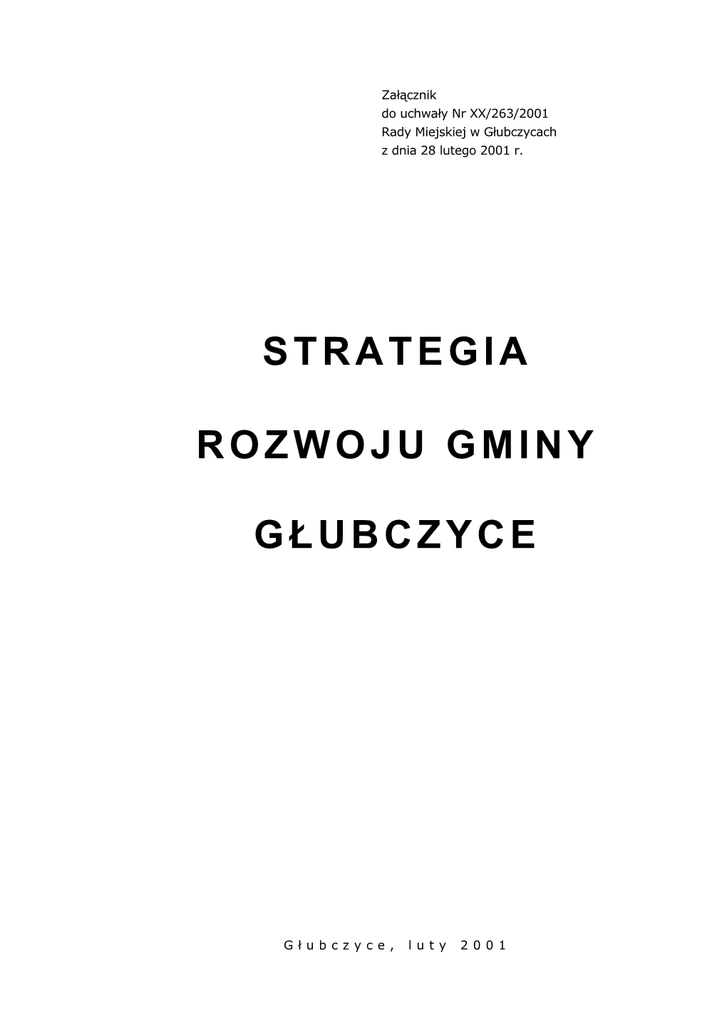 Strategia Rozwoju Gminy G³ubczyce