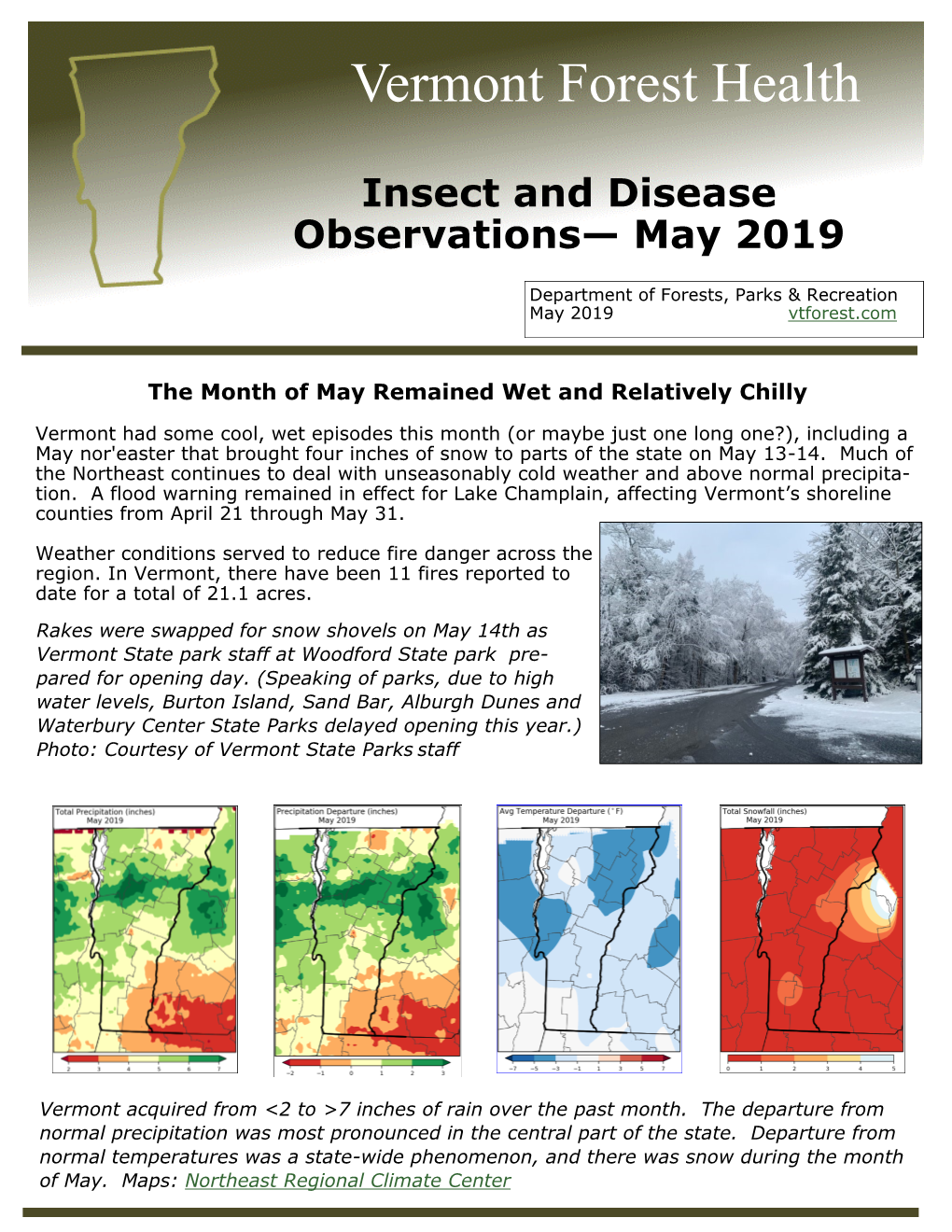 Insect and Disease Observations— May 2019