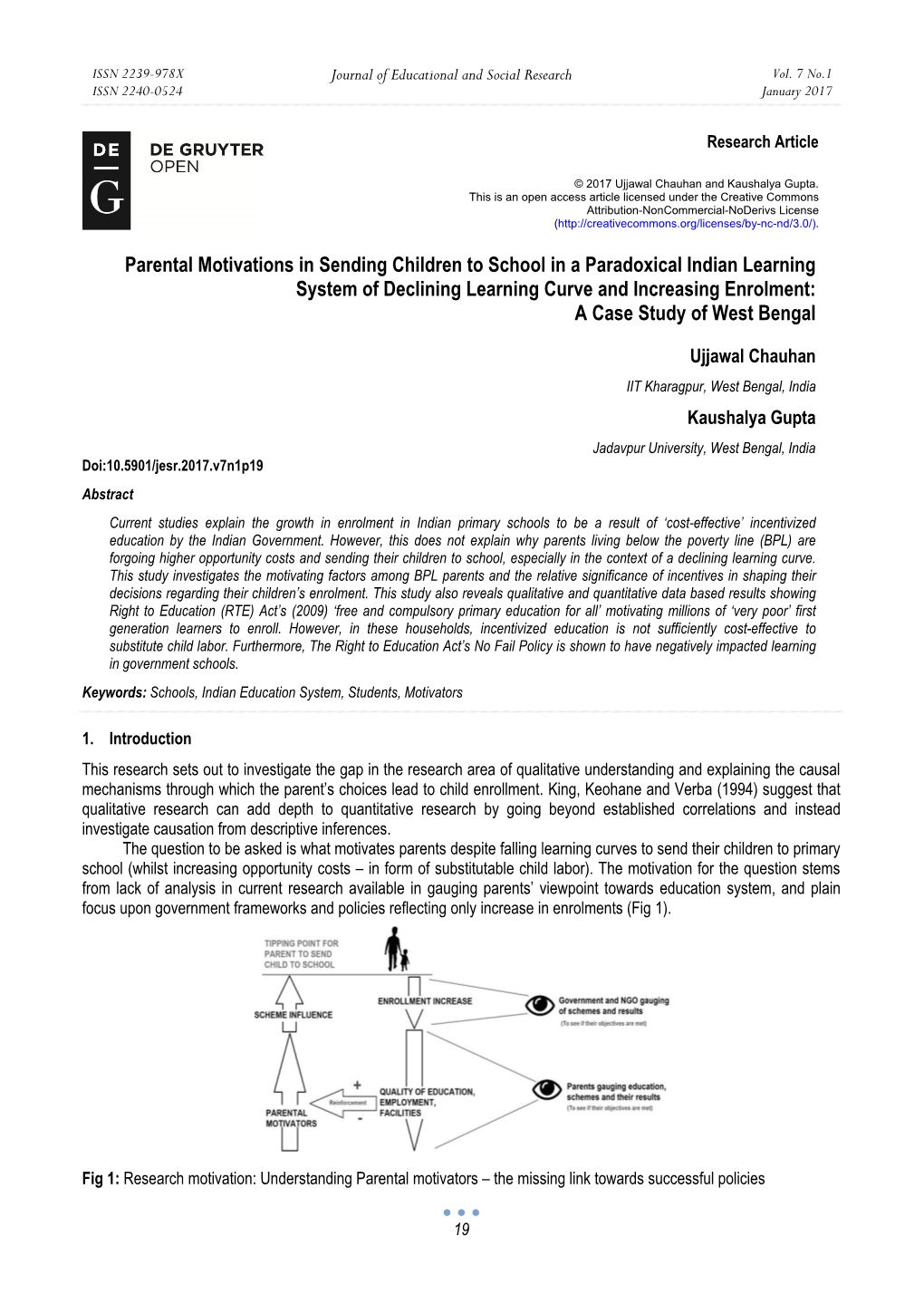 Parental Motivations in Sending Children to School in a Paradoxical