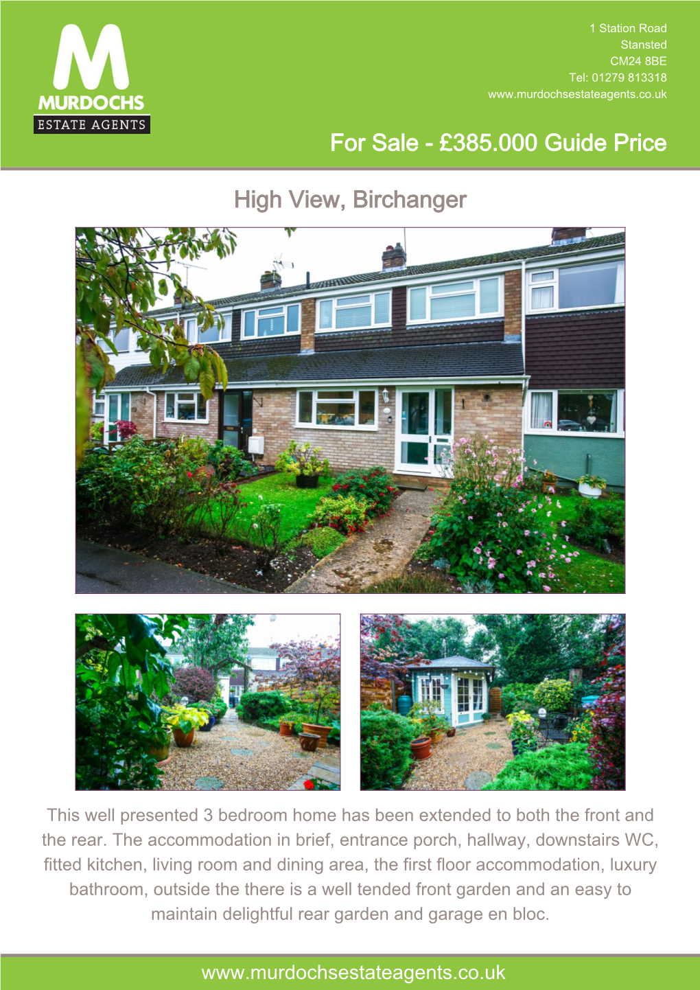 High View, Birchanger for Sale