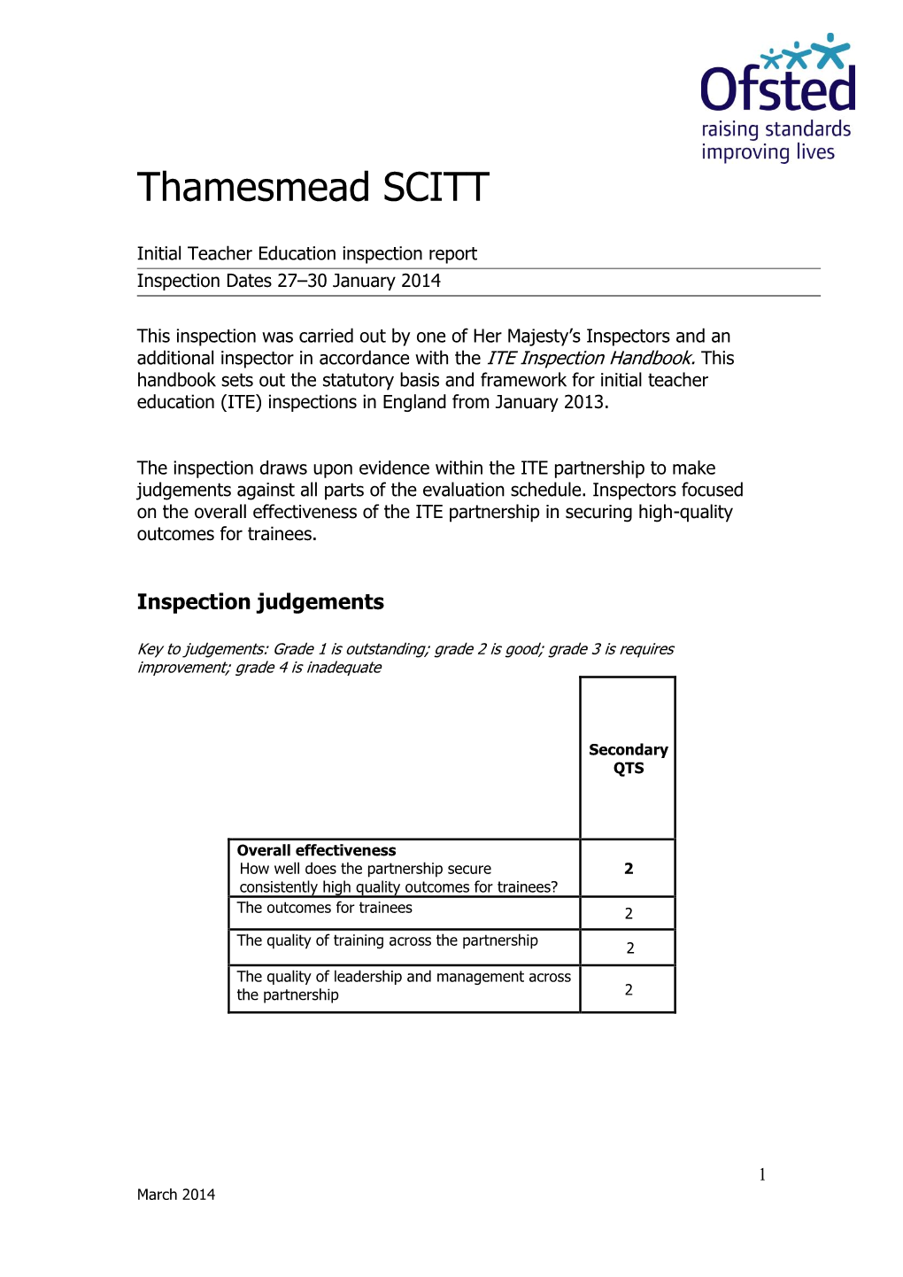 Thamesmead SCITT