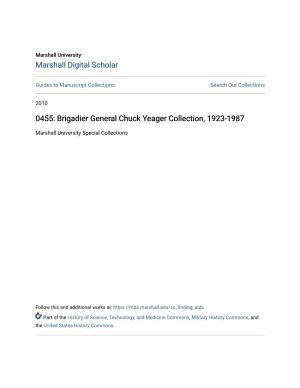 Brigadier General Chuck Yeager Collection, 1923-1987