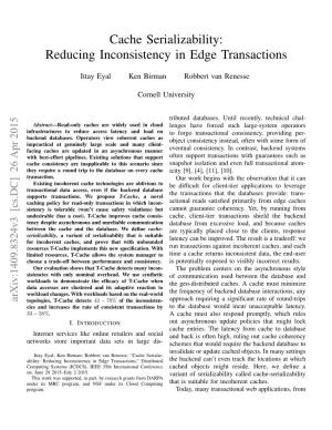 Cache Serializability: Reducing Inconsistency in Edge Transactions