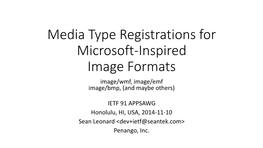 Media Types for Microsoft Image Formats