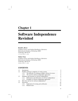 Software Independence Revisited