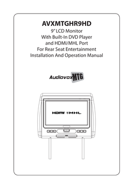 AVXMTGHR9HD Owner's and Install Manual with HDMI 7 6 15.Indd