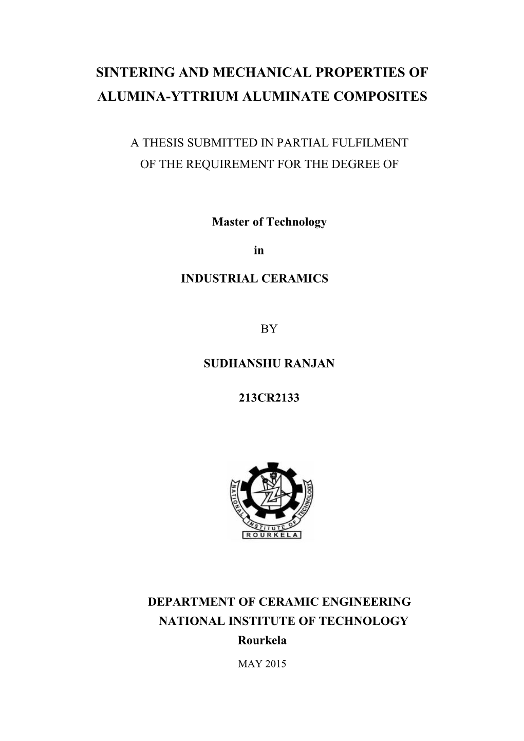 Sintering and Mechanical Properties of Alumina-Yttrium Aluminate Composites