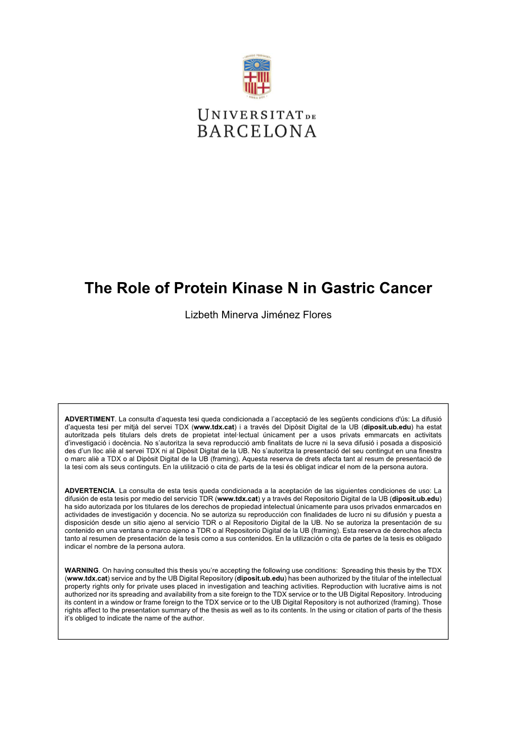 The Role of Protein Kinase N in Gastric Cancer