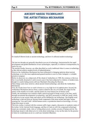 Kytherian Newsletter November 2011