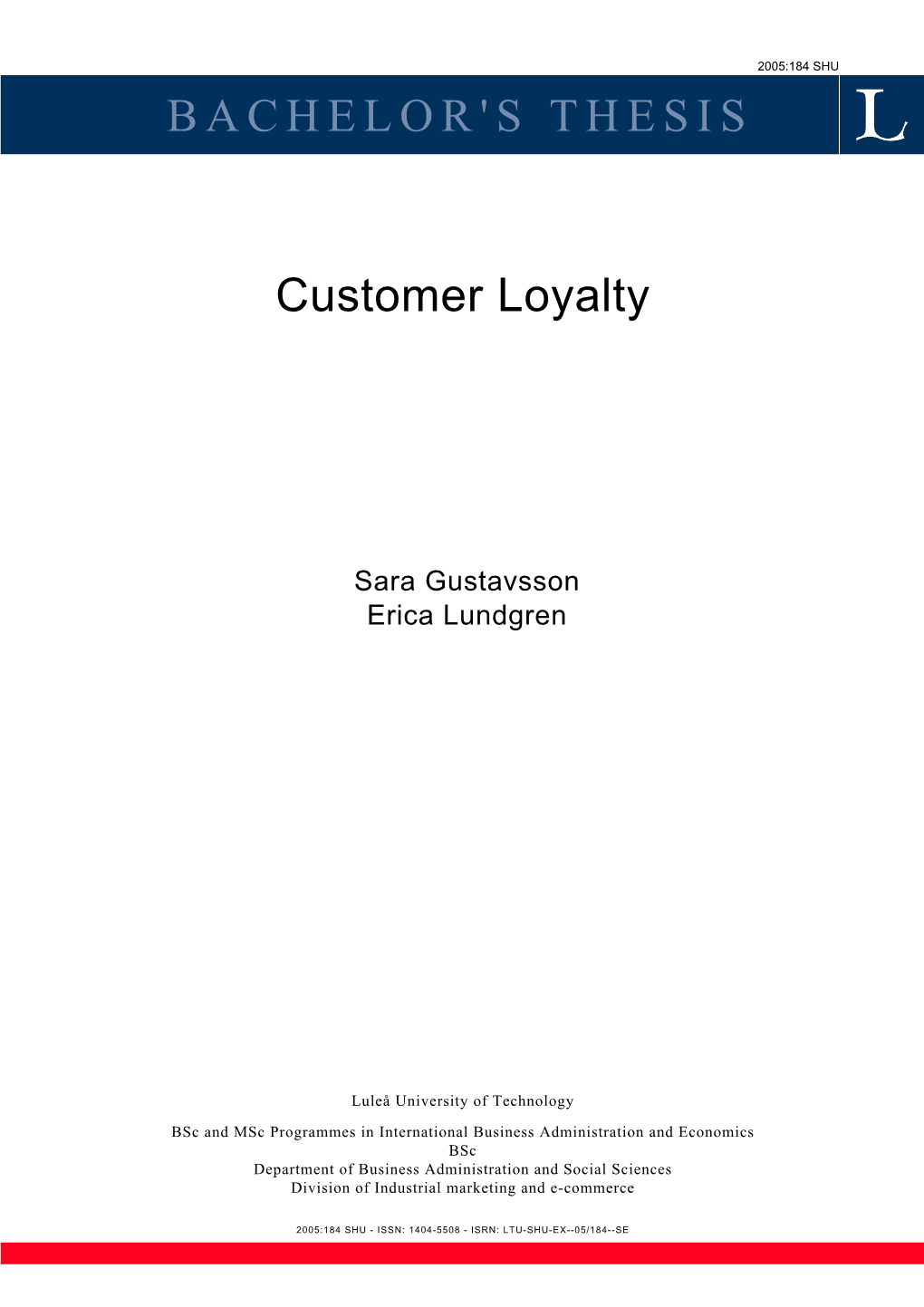 Customer Loyalty