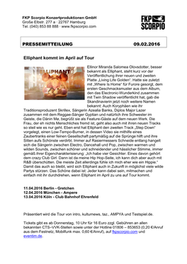 PM-ELLIPHANT-09.02.2016 PDF PRESSEMATERIAL Download