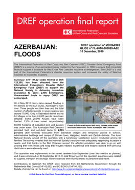 Azerbaijan: Floods