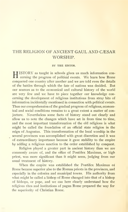 The Religion of Ancient Gaul and Ccesar Worship