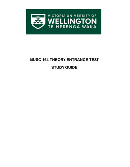 MUSC 164 THEORY ENTRANCE TEST STUDY GUIDE the Jazz Theory Entrance Test Study Guide