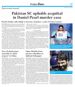 Pakistan SC Upholds Acquittal in Daniel Pearl Murder Case