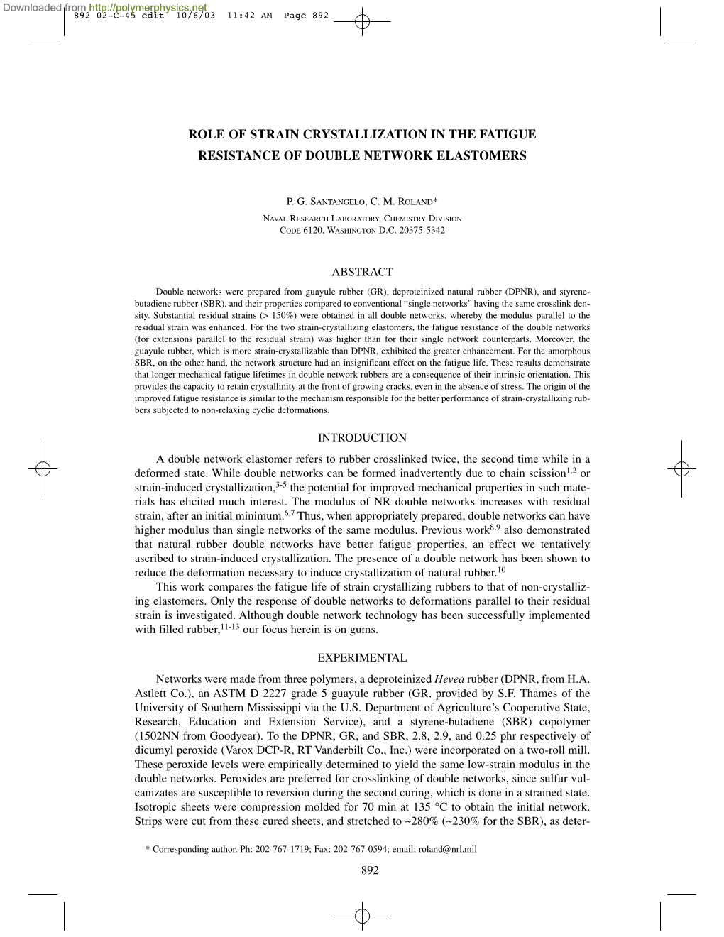 Role of Strain Crystallization in the Fatigue Resistance of Double Network Elastomers