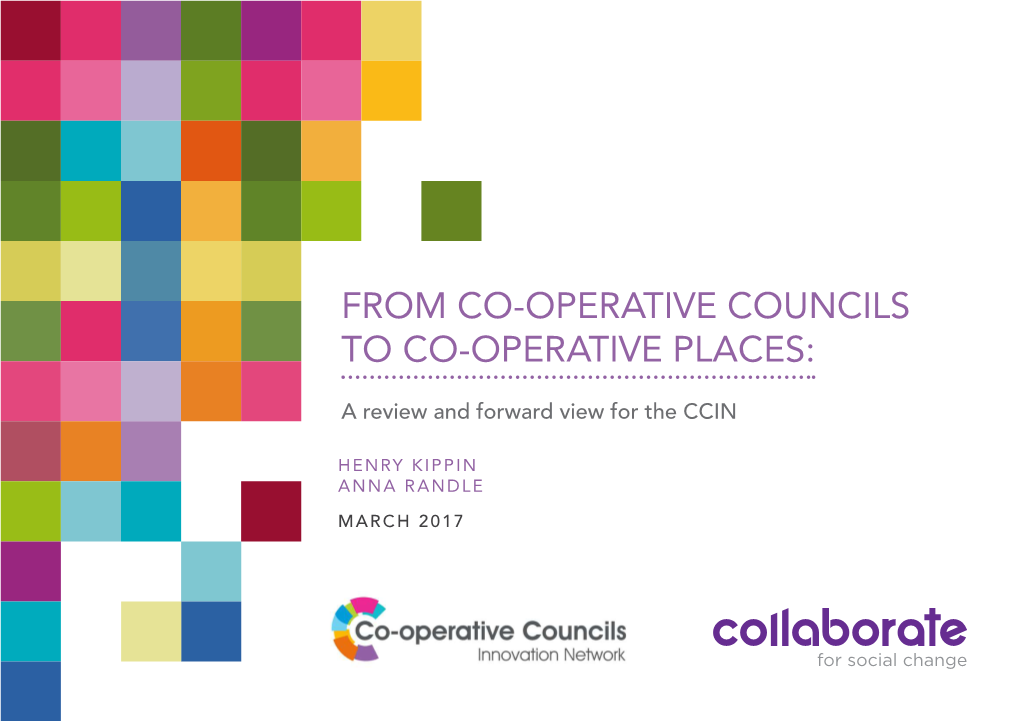 From Co-Operative Councils to Co-Operative Places