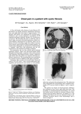 Chest Pain in a Patient with Cystic Fibrosis