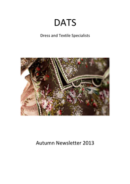 Autumn Newsletter 2013