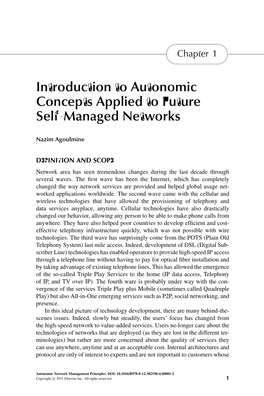 Introduction to Autonomic Concepts Applied to Future Self-Managed Networks