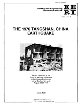 The 1976 Tangshan, China Earthquake