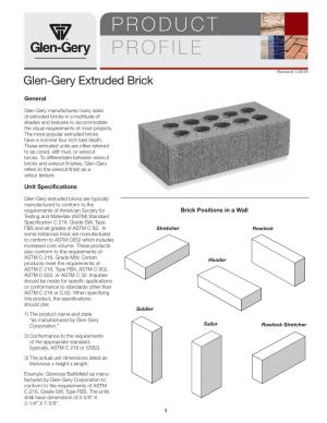Extruded Brick Product Profile