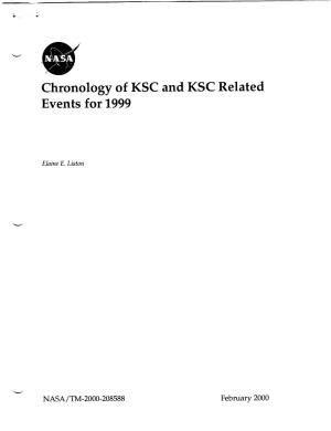 Chronology of KSC and KSC Related Events for 1999