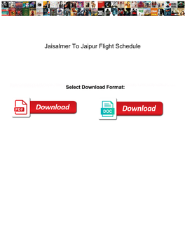 Jaisalmer to Jaipur Flight Schedule