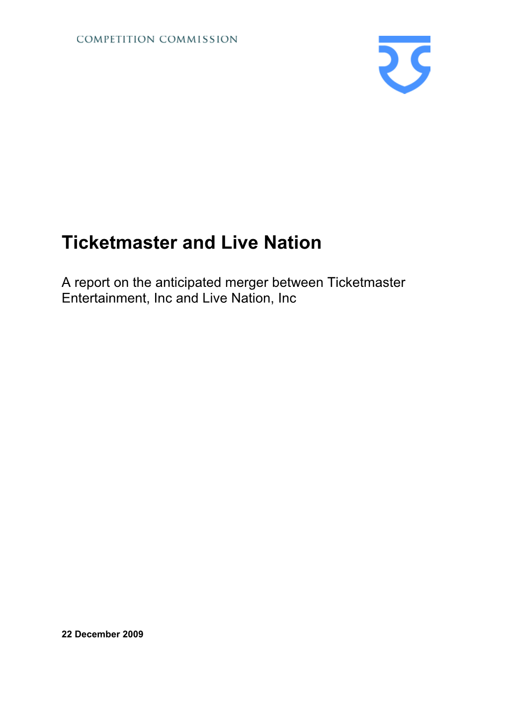 Ticketmaster and Live Nation