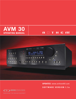 AVM 30 Manual