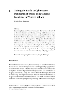 Delineating Borders and Mapping Identities in Western Sahara