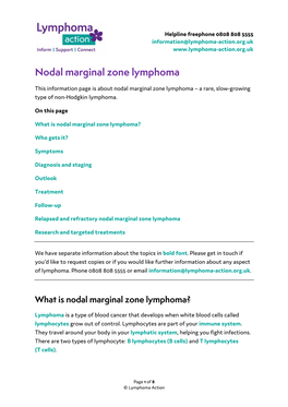 Nodal Marginal Zone Lymphoma