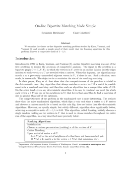 On-Line Bipartite Matching Made Simple