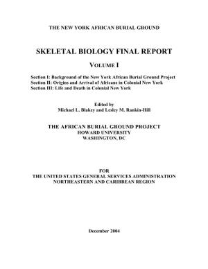 Skeletal Biology Final Report: the New York