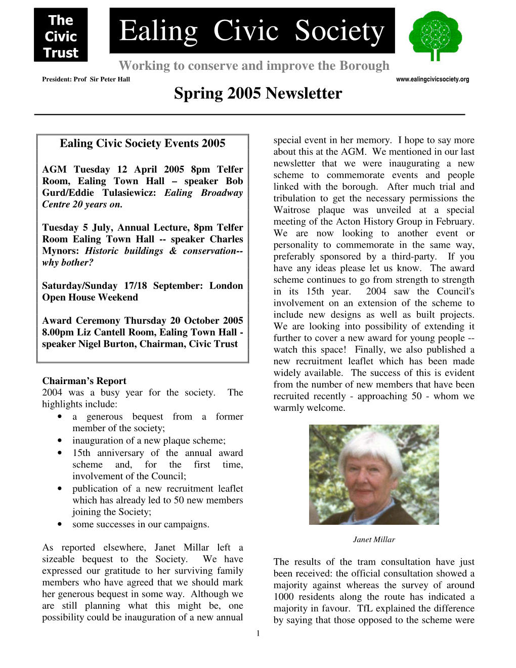 Ealing Civic Society Newsletter – Spring 2005