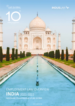Employment Law Overview India 2021-2022 INDUSLAW / Proud Member of L&E GLOBAL