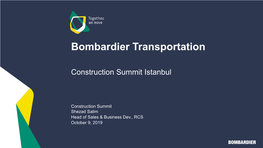 Bombardier Transportation Company Presentation