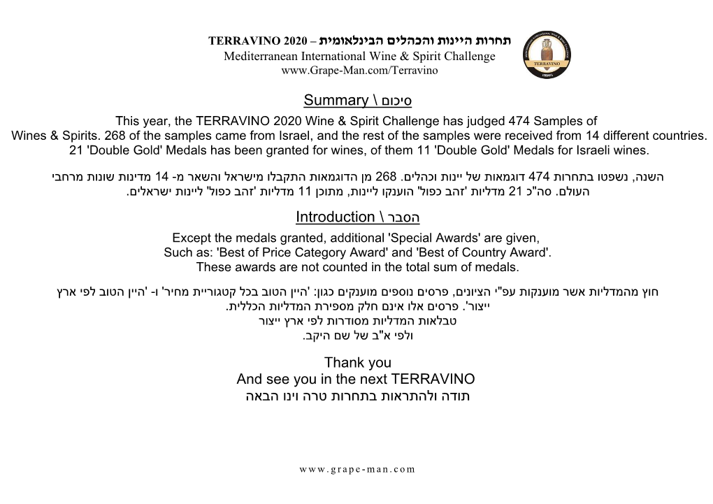 תחרות היין הבינלאומית Terravino 2009